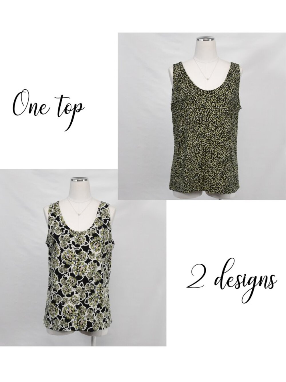 Reversible Floral Abstract Sleeveless Top